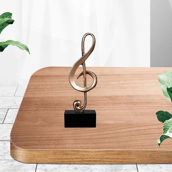 Resin Musikalske Noder Skulptur Abstrakt Statue Skrivebordsdekoration