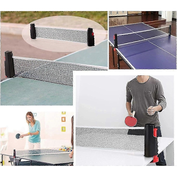 Uttrekkbart Ping Pong Nett, Portabelt Bordtennisnettstativ, Perfekt For Ping Pong Bord, Skrivebord, Spisebord