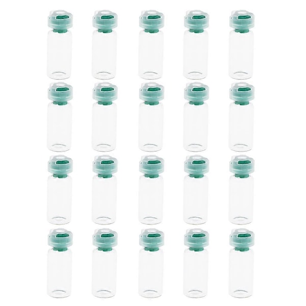 20 st 10 ml Tomma Behållare Eteriska Oljor Flaskor+Gummiinsats Grön