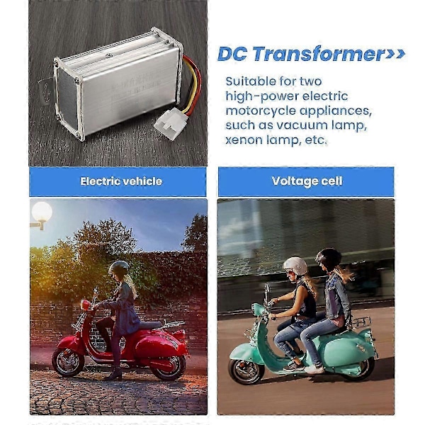 Elektronisk transformator DC 36V 48V 60V 72V till 12V 10A Elektrisk Cykel Konverter Adapter Nedtransformator