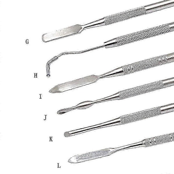 12 st Vaxsnidare Set Dubbelsidiga Tandvax Modellerings Skulpteringsverktyg Tandpetare Polymer Keramiker