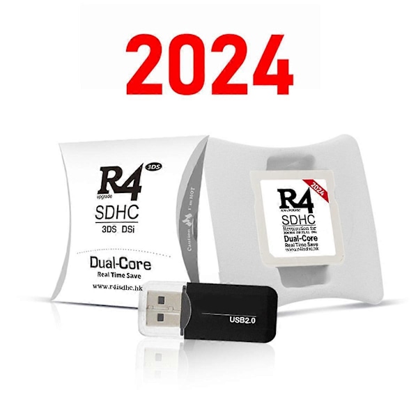 2024 R4 Kort R4 SDHC Adapter Flashkort Med USB Adapter til 2DS XL/LL DSL Spilkort Brænderkort A