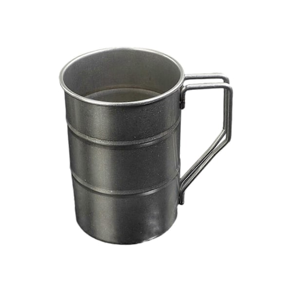 Campingmugg i rostfritt stål Kaffemugg med handtag Fotorekvisita Ölmugg Drickskopp för fest Backpackingutrustning Utomhus