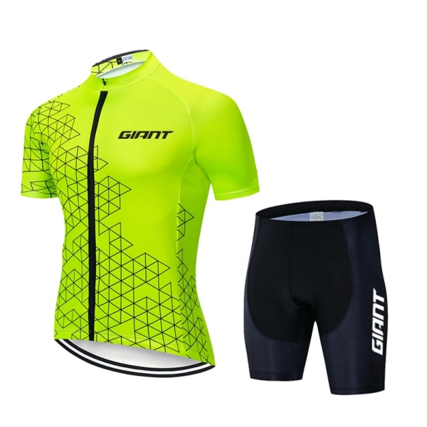 2023 Cykeltröja Set Summer GIANT Cycling Wear Mountainbikekläder Cykelkläder MTB Cykel Cykelkläder Cykeldräkt Green XS
