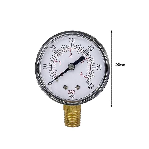 Leach Tryckmätare 1/4\" NPT Ventiler Leach Tillbehör Robust Pool