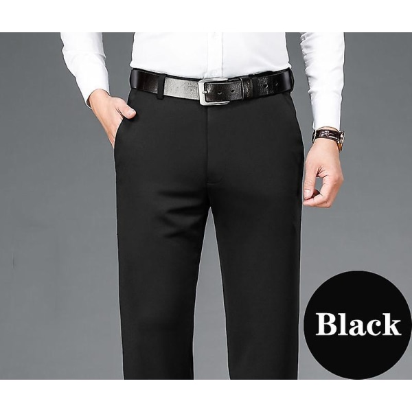 Herr Business Byxor Herr Fitted Stretch Dress Byxor Casual black 38