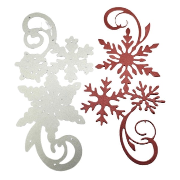 Jul Snöflinga Metall Stansar Jul Inbjudningskort Tillverkningsmaterial
