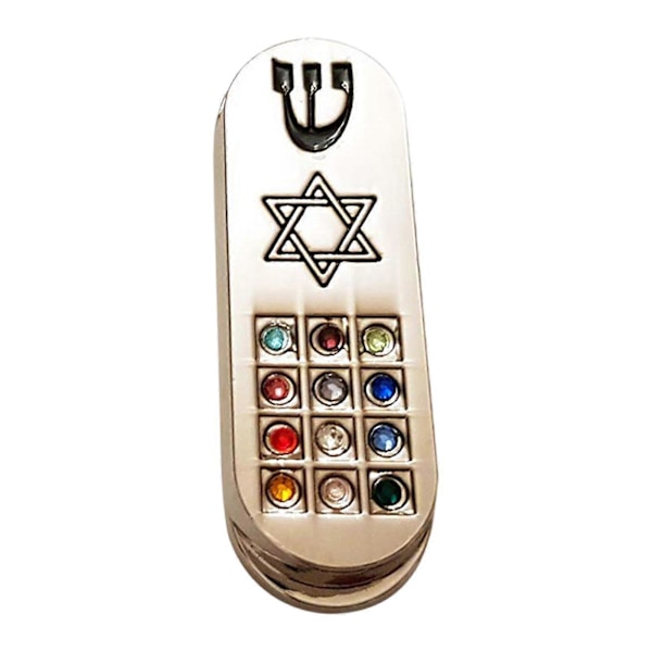 Bønnerull for bil Multifunksjonell Davidsstjerne Edelsten Mezuzah-kapsel