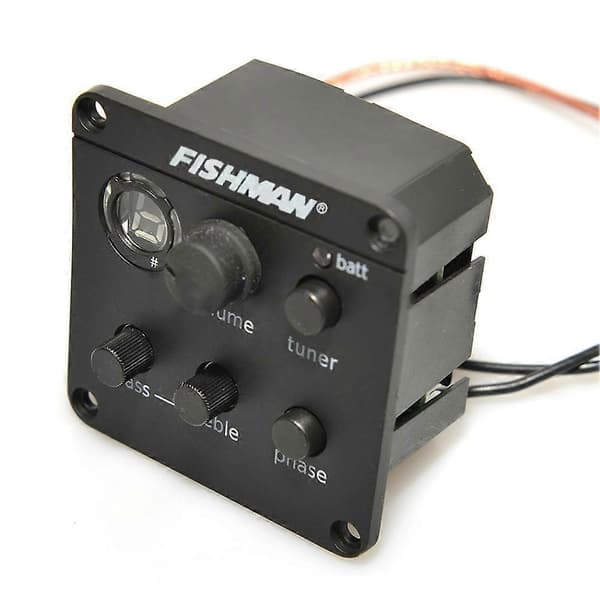 FISHMAN GUITARS Gitarrpickup ISYS+ EQ Förförstärkarsystem för Akustisk Gitarrförstärkare Justerbart Ljud Gitarrtillbehör Black