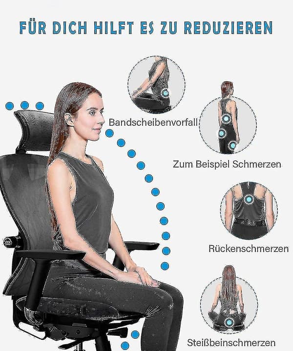 Zk-ortopædisk Siddepude, Memory Foam Siddepude, Til Ergonomisk Hæmoride Siddepude