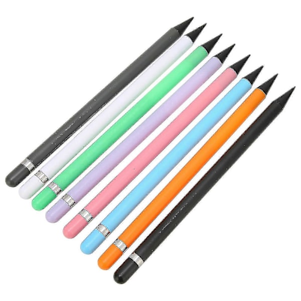 8 stk. Carbon Plast Blyant Elev Tegning Kalligrafi Blyant Signatur Pen Stylus Pen