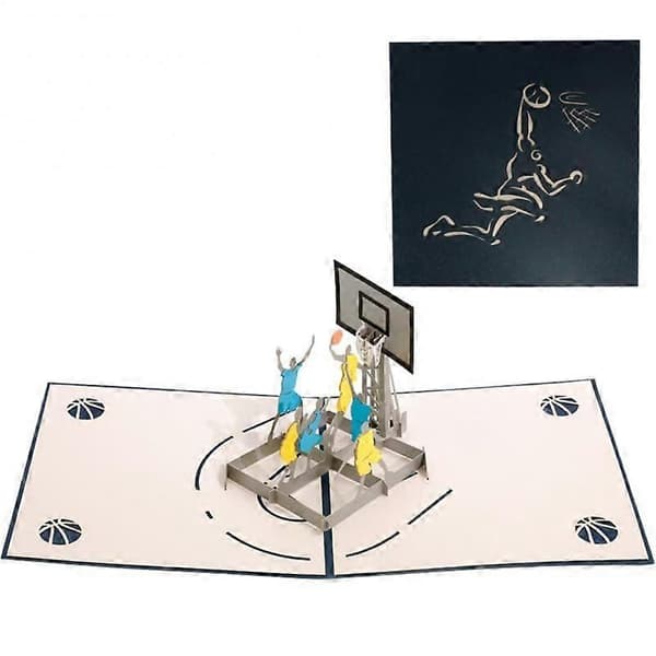3D Stereo Grattiskort Barnens Dag Presentkort Slam Dunk Skicka Pojkar Tackkort Julkort Tacksägelse Välsignelsekort 1