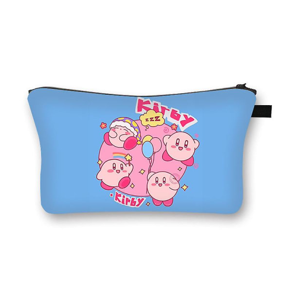 Kirby Cartoon Anime -kosmetiikkalaukku, neliön muotoinen ulkona toimiva monitoiminen matkalaukku Naisten hygieniatuotteet Organizer Tytöille Syntymäpäivälahja Kirby-11