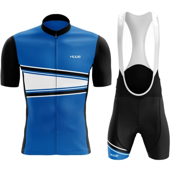 2023 HUUB Cykeltrøje Sæt Mænd Kortærmet Sommer Bjerguniform Ropa Ciclismo Cycling Maillot Cykeltøj Dragt Yellow M