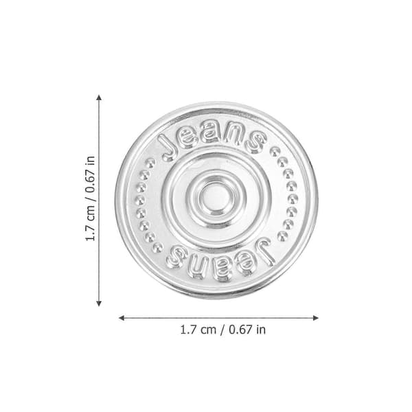 Midjeknapp Slitstarka Rostfria Jeans Kopparknappar 1.7x1.7cm 100st