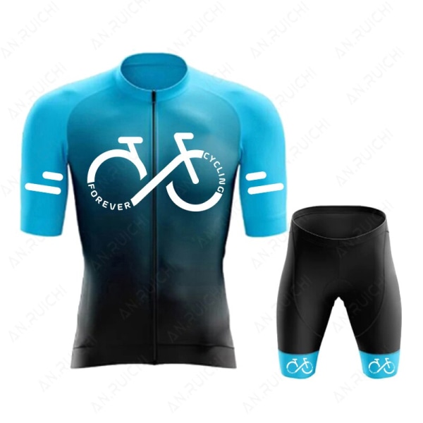 Set 2023 Sommar Ropa Ciclismo Cykelkläder för herr Cykelkläder Gradient Färg Mountainbiketröja Sportkläder A9 4XL