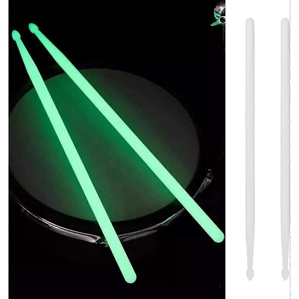 1 Par 5A Lysende Trommestikker, Fluorescerende Trommestikker Jazz Trommestikker Scene Selvlysende Trommestikker Trommesett Tilbehør
