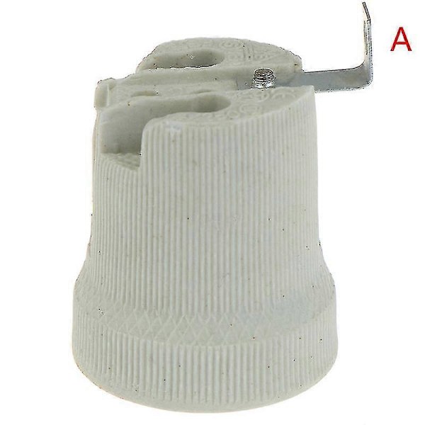 E27 Keramisk Skruvsockel Högtemperaturbeständig Sockel Glödlampshållare Adapter