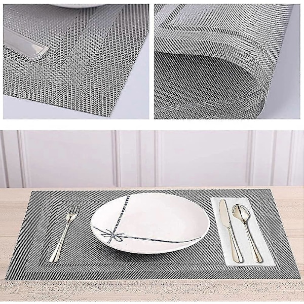 Tablettien setti, 4 kpl, PVC-tabletit, lämmönkestävät, liukumattomat, lämmönkestävät