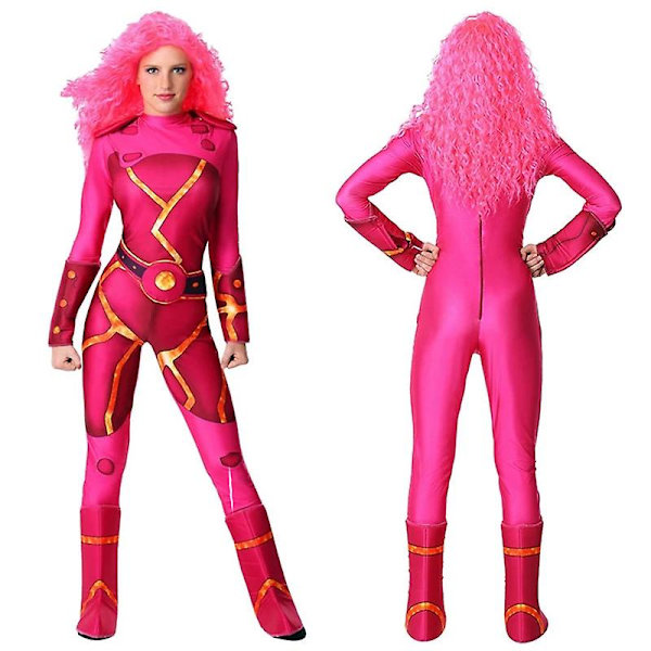 Halloween Cosplay Girl Barn Jumpsuit För Baby Girls Kostym Rose Red Hells Angel Devil Party Vampirina Lava Girl Demon Costume Kids 4T