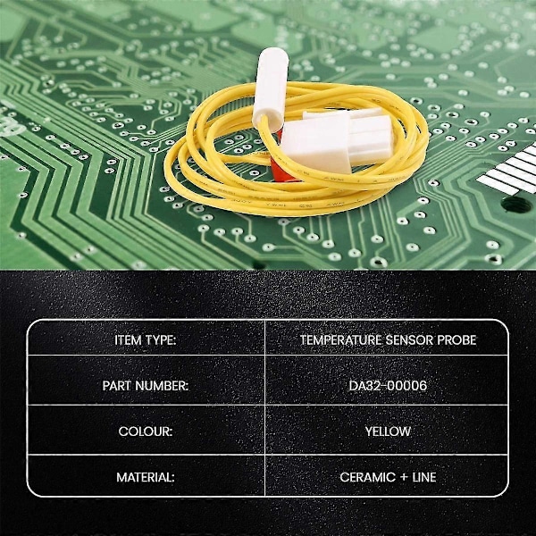 3 st DA32-00006W Kylskåp Avfrostningstemperatursensor Ersättning för AP41336842 DA32-10105R DA32-10105R