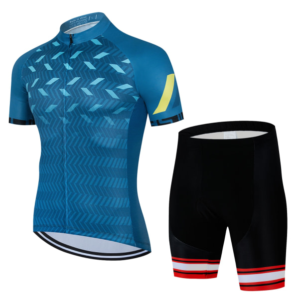 2023 Pyöräilypaita Set Miesten Pyöräilyvaatteet Maantiepyörä Paidat Puku Pyörälappu Shortsit MTB Ropa Ciclismo Maillot Silver L