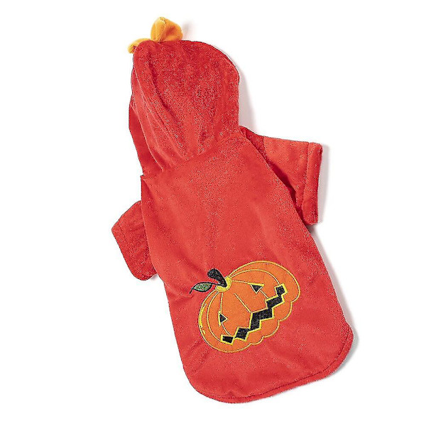Mode Husdjur Hund Katt Cosplay Kläder Halloween Tema Valp Katt Pumpa Kläder Varma Höst Vinter Hund Katt Jacka Pumparock