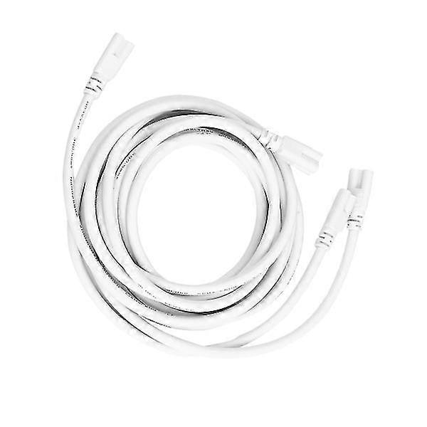 2 kpl 2 metrin 3-nastainen LED-integroitu putkikaapeli T5/t8 Liitäntäjohto Kaksipäinen virtajohto (valkoinen)