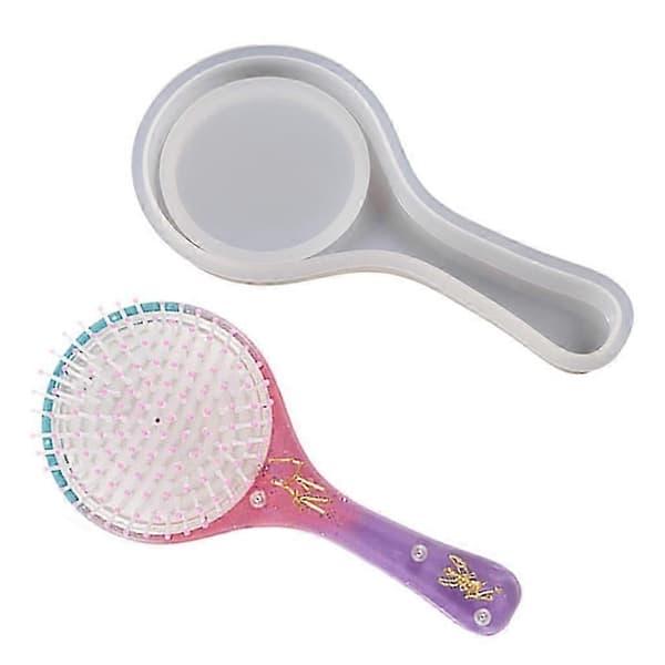 Kam Silikonformar Söta Hårborstformar för DIY Resin Paddle Comb