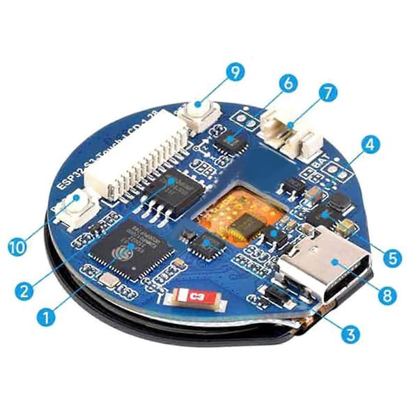 ESP32-S3 Utviklingskort, 32-Bit LX7 Dual-Core Prosessor