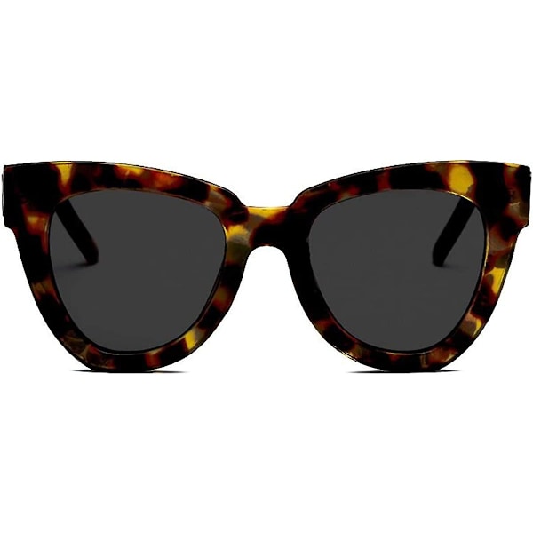 Ubiuo Retro Cat Eye Solglasögon Kvinnor Män Vintage Kvadratisk Sköldpaddsliknande Mode Cateye Solglasögon