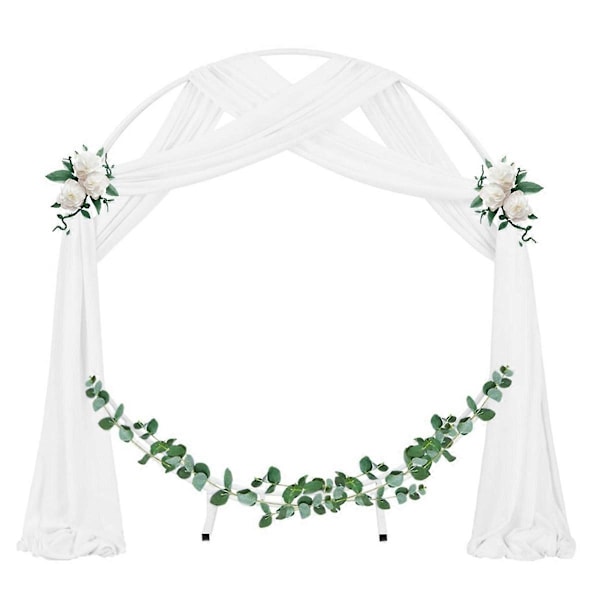 Bröllopsbåge Draperingstyg 1 Panel 75cm X 6m Vit Skir Chiffong Gardin Draperingar för Bröllop