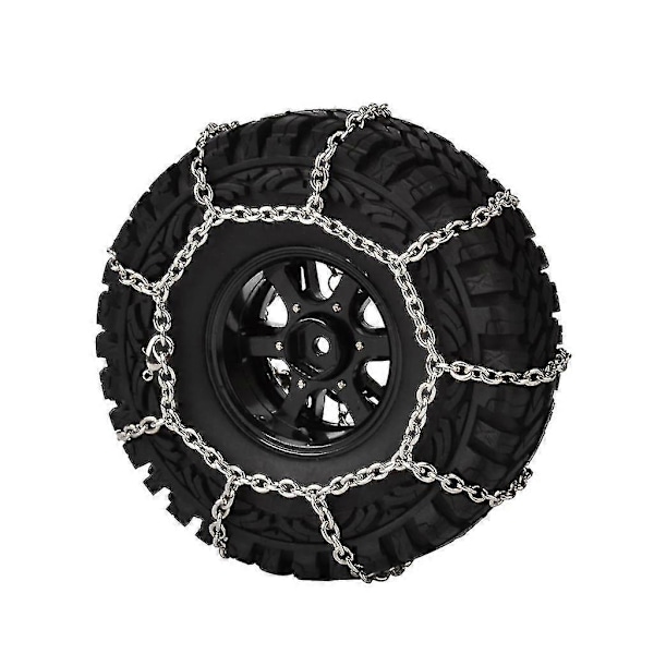 2st 1/10 Crawler Stål Snökedja För 1.9 Crawler Däck 1:10 Rc Bil Buggy Lastbil