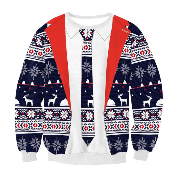 Ugly Christmas Sweater Herr Dam Tröjor 3D Rolig Söt printed Holiday Party Xmas Birthday Sweatshirts Unisex pullovers Toppar style 21 S