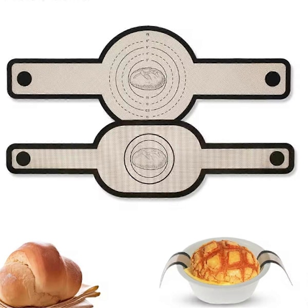 2 st Silikon Brödmatta Långt Handtag Högtemperaturtålig Bakning Brödsling Surdegsbakning