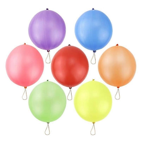 50 stk. Tykke Latex Elastiske Hånd-Paddle Bold Punch Balloner