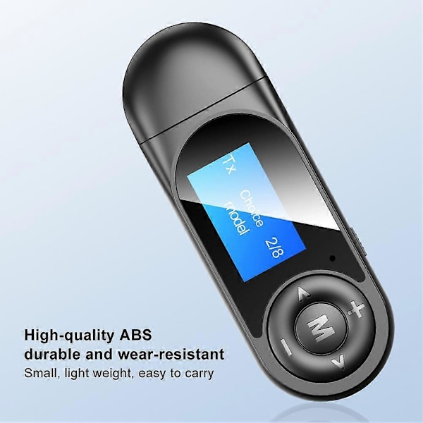 Bluetooth 5.0 Audio Adapteri Langaton Lähetin Vastaanotin LCD-näytöllä Autoon PC:lle Langalliselle Kaiuttimelle 3,5 mm