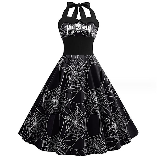 Halloween Women Summer Slim Hihaton A-linjainen Flare aurinkomekot COLOR 2 L