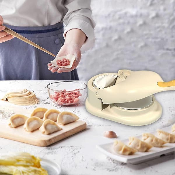 2-i-1 Dumpling Maker, Køkken Dumpling Værktøj, Dumpling Form Print, Dumpling Dej Maker Dumpling Former