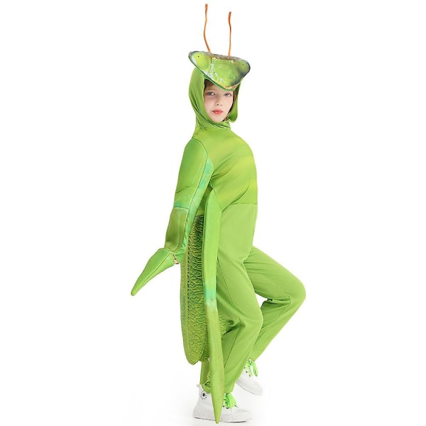 Kids Insect Bug Fancy Dress Halloween Cosplay Praying Mantis kostyme for barn 7-9 Years Old