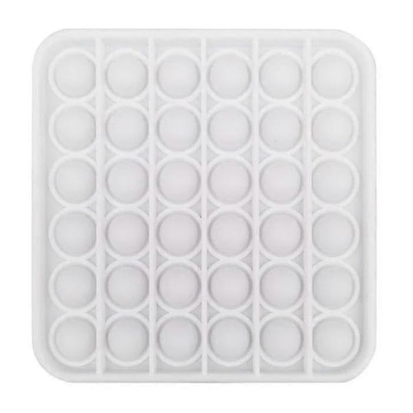 Stuff Certified Pop It - Fidget Anti Stress Leksak Bubbla Leksak Silikon Fyrkantig Vit xi