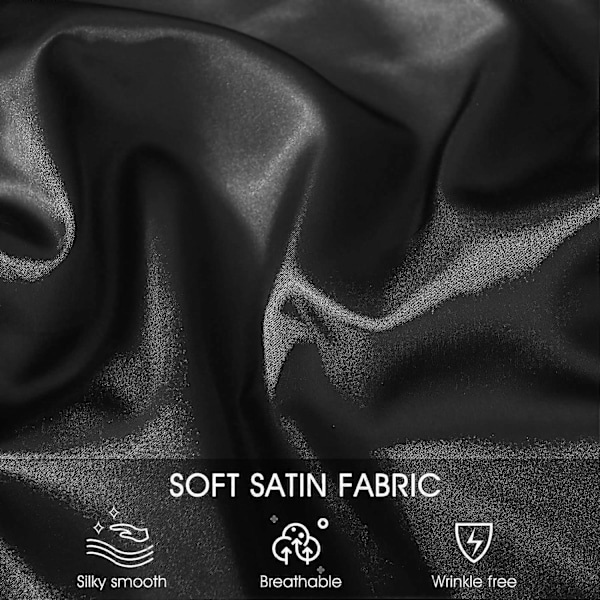 Silkkinen satiinipäällinen hiuksille - BPC-tyynyliinat, king-koko, 2 kpl, hiuksille ja iholle, satiinipäällinen 50x100 cm, tyynyliinat kirjekuorikiinnityksellä
