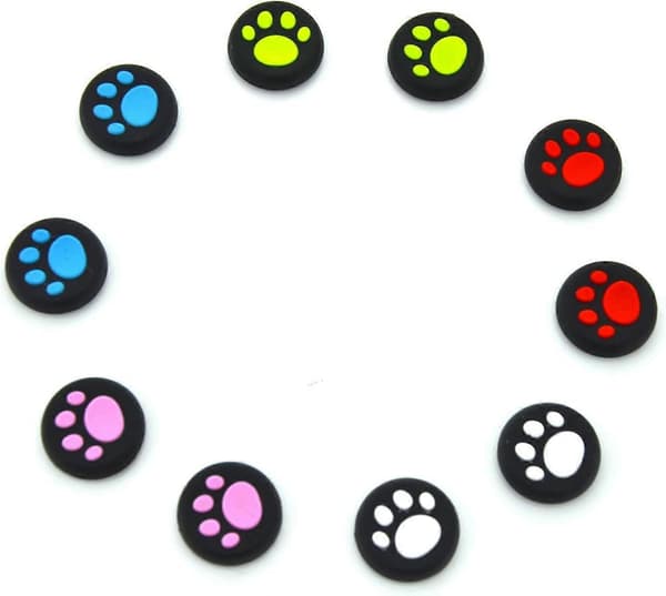 5 Par Ersättnings Katttass Stil Silikon Analog Kontroller Joystick Tumgrepp Skydd