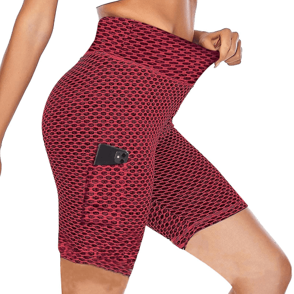 Tflycq Naisten Treeni Leggingsit Fitness Urheilu Juoksutaskut Leggingsit Jooga Housut Red M