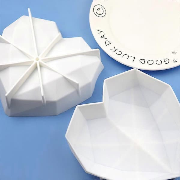 Hjerte Mousse Form Bage DIY Hjerte Diamant Silikone Mousse Form Chokolade Form Kageværktøj
