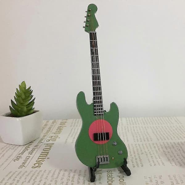 20 cm Miniature Elektrisk Basguitar Model i Træ
