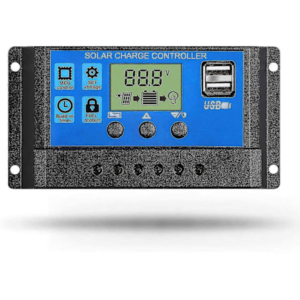 Solar Charge Controller, 20a Solar Panel Controller 12v/24v Pwm