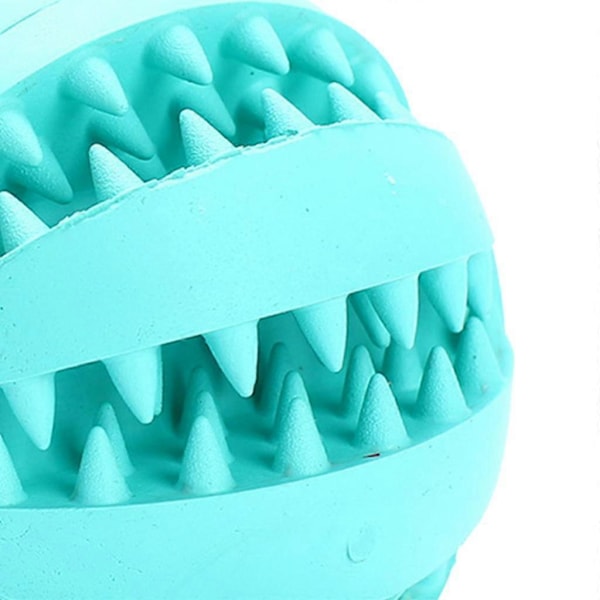 5cm Gummiboll Tuggleksak Godis Rengöring Träning Leksak Hund Blå