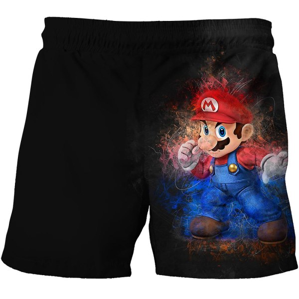 2023 Summer Kids Mario Shorts Tecknad Super Mario style 3 120cm