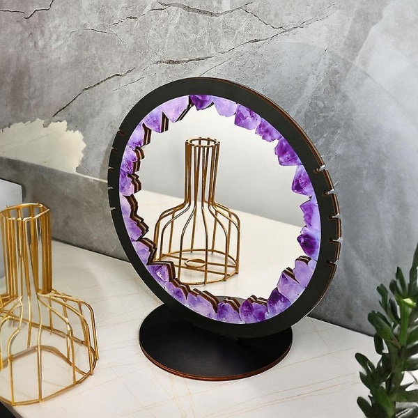 Dekorativt træspejl Rustik cirkel træramme Spejl vægdekoration Aftagelige  bondegårdsspejle Bordpynt til soveværelse 5cdd | Fyndiq